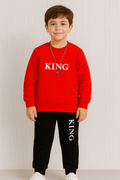 King Printed Top Bottom Cargo Set for Boys