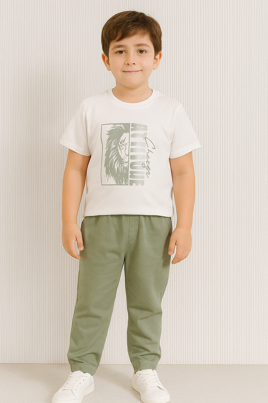 Tiger Printed Top Bottom set for Boys