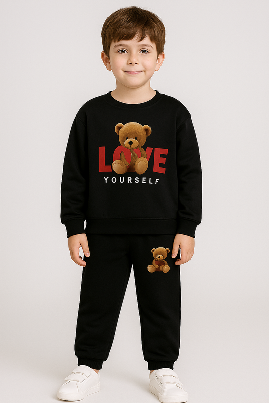 Love Your Self Printed Top & Bottom Set For Boys & Girls