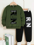 Boys Run Printed Top And Bottom Set