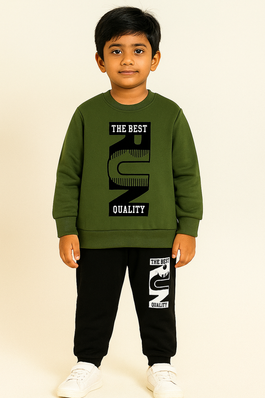RUN Printed Top & Bottom Set For Boys & Girls