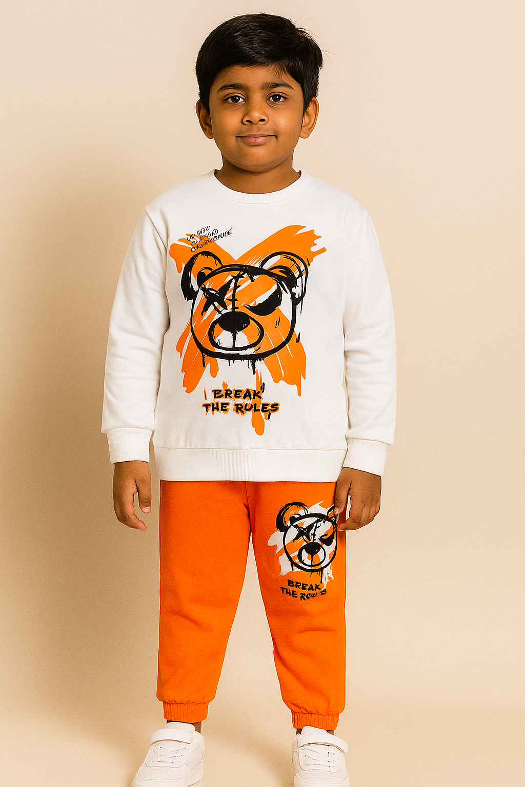 Break The Rule Printed Top Bottom Set for Boys & Girls