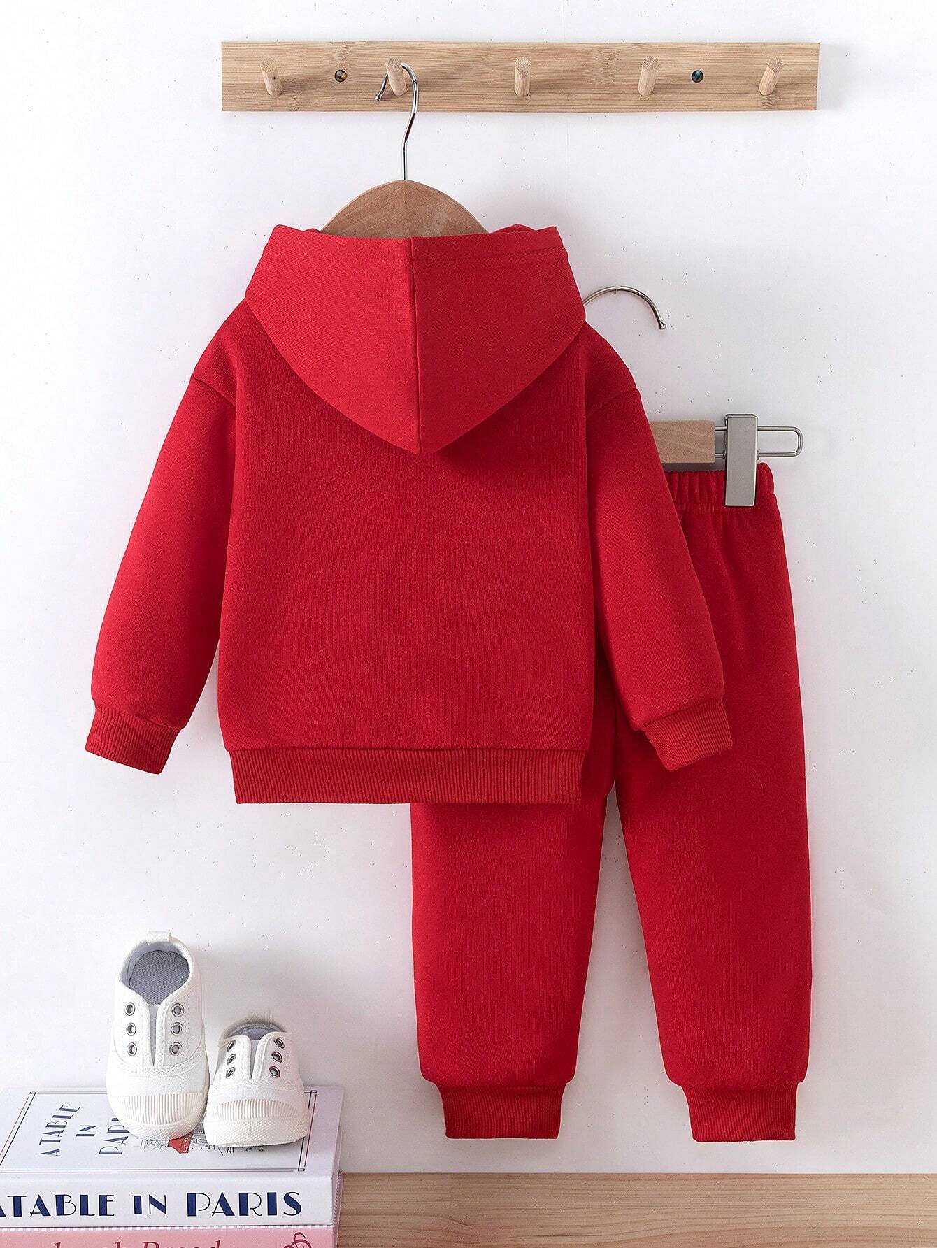 GAP Printed Red Color Hood T-shirt and bottom set For Baby Girls & Boys