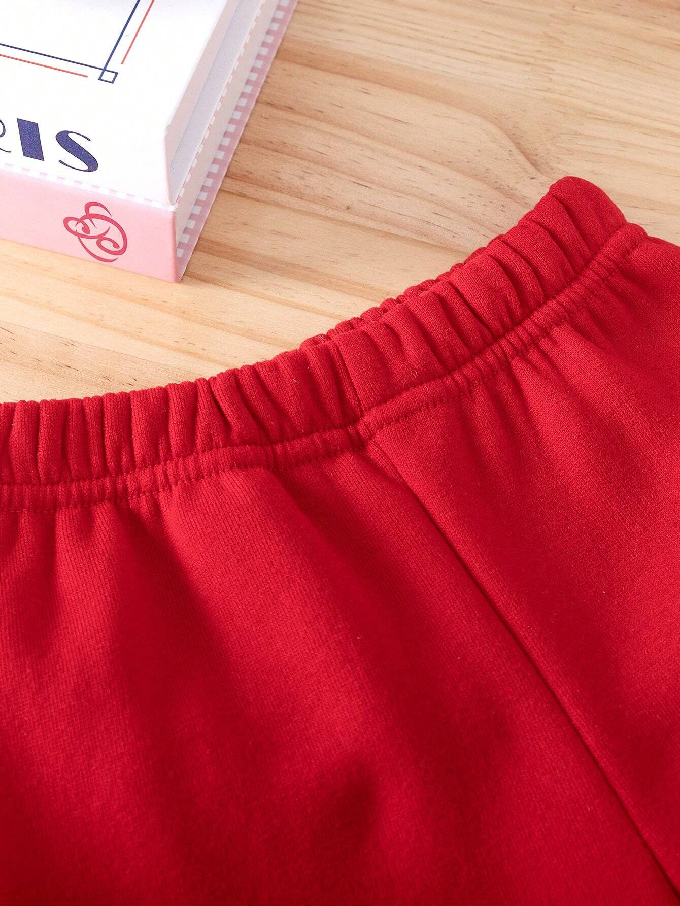 GAP Printed Red Color Hood T-shirt and bottom set For Baby Girls & Boys