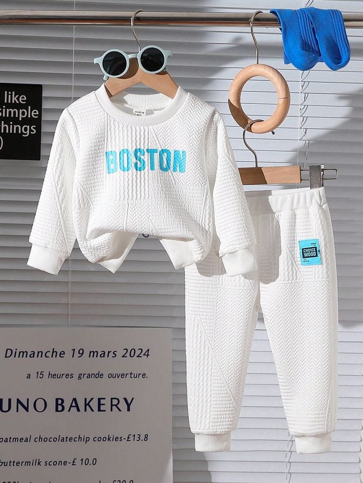 Boston Printed Top Bottom Set for Boys & Girls