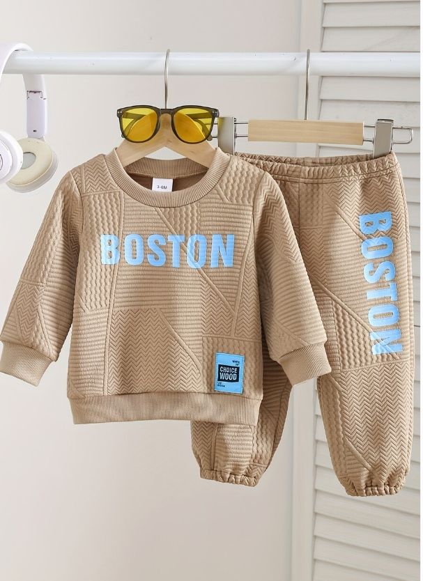 Boston Printed Top Bottom Set for Boys & Girls