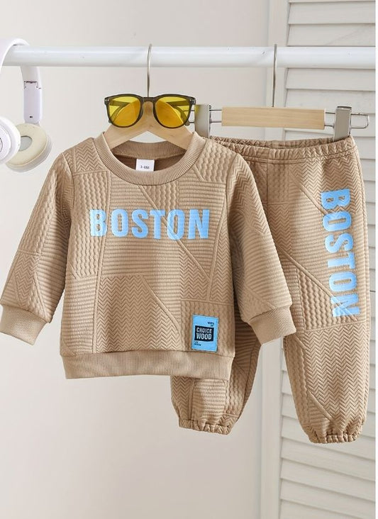 Boston Printed Top Bottom Set for Boys & Girls