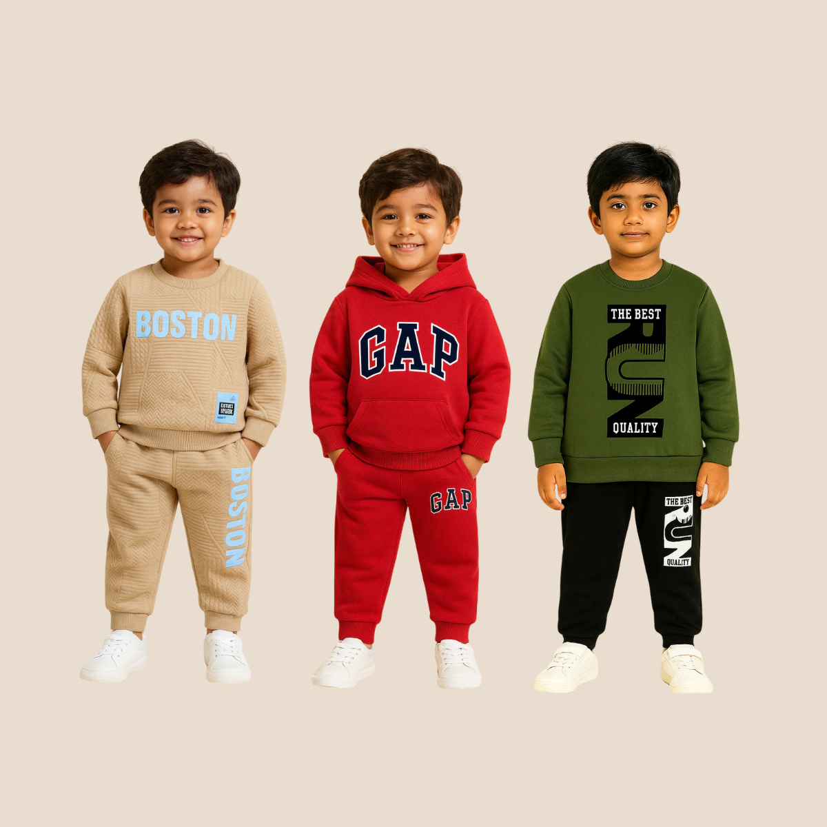 Pack of 3 Sweatshirt & Joggers Sets - The Little Champ Trio