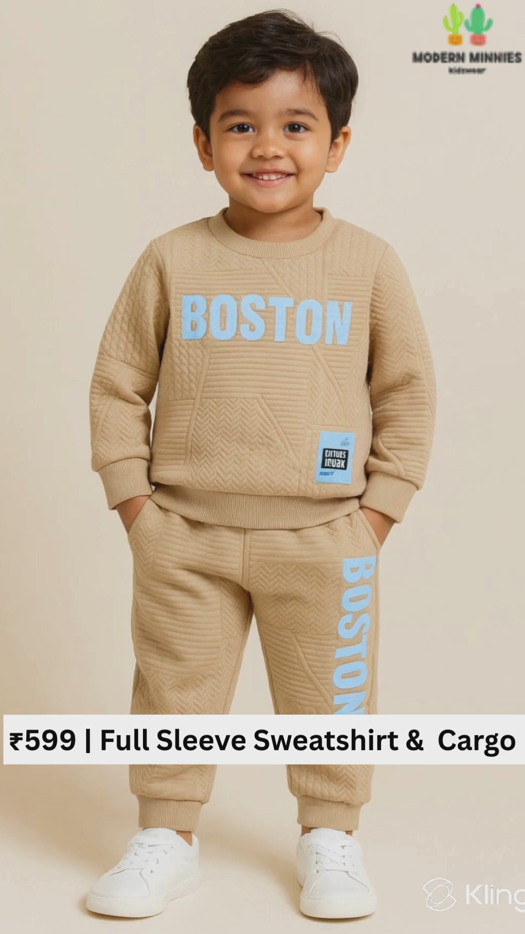 Boston Printed Top Bottom Set for Boys & Girls