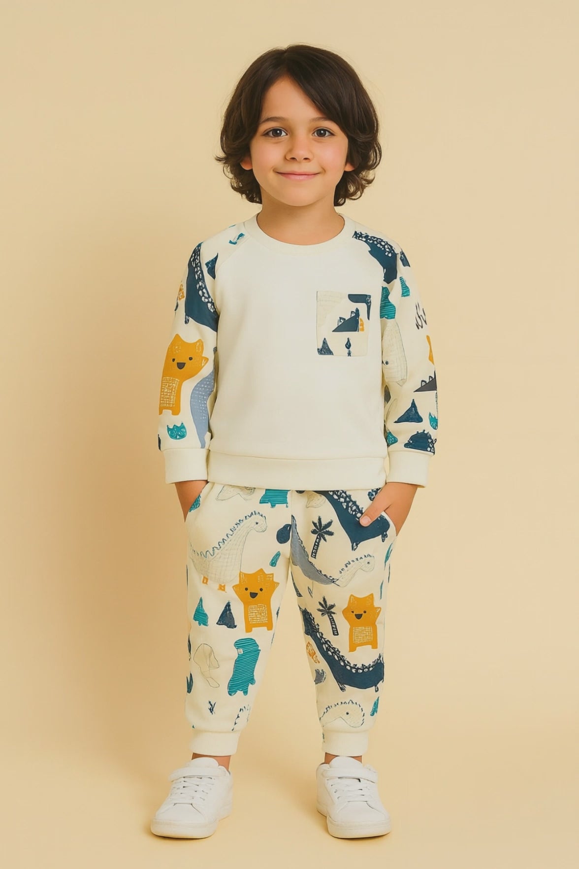 Boys dinosaur printed Full Digital top And Bottom Set